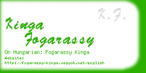 kinga fogarassy business card